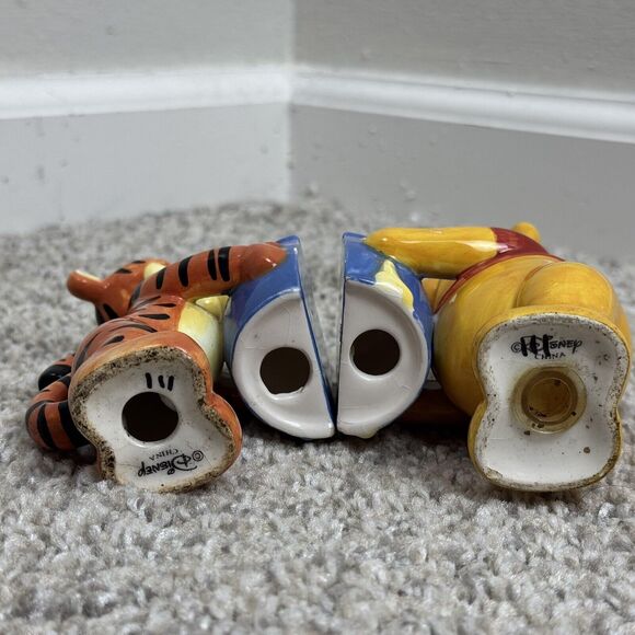 Disney Winnie The Pooh Tigger Figurines  Hand Painted Salt & Pepper Set 4.5" - Picture 8 of 13